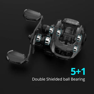 Bait casting Reel Magnetic Braking 7.2:1 Ratio 5+1 Bearings 8KG Max Drag Fishing