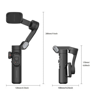 3-Axis Handheld Gimbal Stabilizer Fill Light for iPhone Android Face Tracking