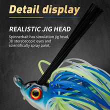 Load image into Gallery viewer, 12g Spinner Bait Weedless Jighead with skirt Bait Fishing Lure Tackle