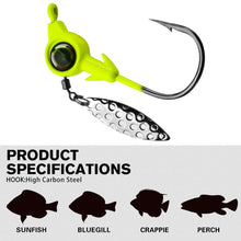 Load image into Gallery viewer, 5PCS Weighted Fishing Hooks 3.5g-5g-7g-10g Jig Head Hook Spinner Spoon Fishing Tackle