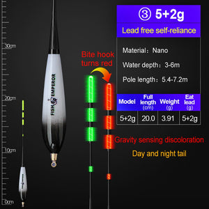 Smart Fishing LED Light Floats Night Gravity Sensing 3+2g/4+2g/5+2g