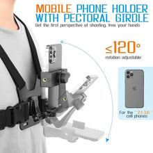 Load image into Gallery viewer, 1 PC Adjustable Phone Holder Chest Strap Fixation Bracket Camera Mobile Phone