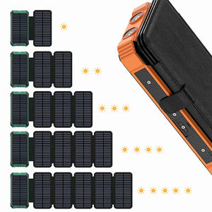 Portable Solar Panel Power Bank 20000mAh Usb Portable Cell With Battery Charger