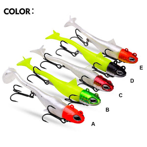 1PC Jig Head Soft Bait 13.5g-56g Sinking Silicone Lure With Jig head Hook Trolling Fishing Tackle