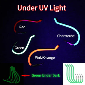 10-10/0 Luminous Octopus circle hooks UV glowing Fishing Hook