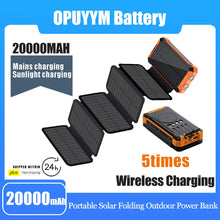 Load image into Gallery viewer, Portable Solar Panel Power Bank 20000mAh Usb Portable Cell With Battery Charger