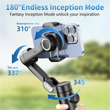 Load image into Gallery viewer, 3-Axis Handheld Gimbal Stabilizer Fill Light for iPhone Android Face Tracking