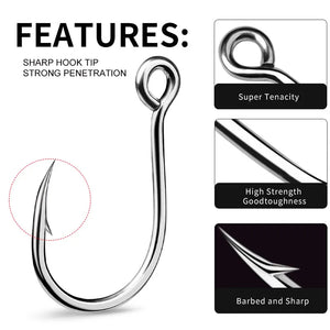 Fishing Hooks stainless Steel circle Perforated single lure hook option
