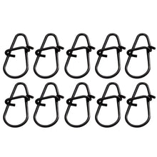 Load image into Gallery viewer, 100pcs/lot Matte black Snap Fishing Barrel Swivel line connectors lure clips