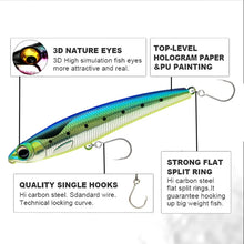 Load image into Gallery viewer, Pencil Fishing Lure Sinking 110mm 60g  Big Game Artificial Hard Bait 5X Hook