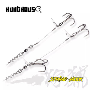Soft plastic lure stinger treble rig single double hook rigging 9cm and 12cm