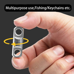 3-6pcs Solid Swivels Fishing Ring Rotating Bearing Swivels Hooks Lures Connector