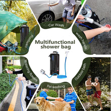 Load image into Gallery viewer, Camping Shower Bag Heated Folding Outdoor Water Inflatable Auto Pressure Pump