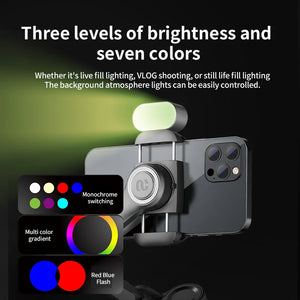 3-Axis Handheld Gimbal Stabilizer Fill Light for iPhone Android Face Tracking