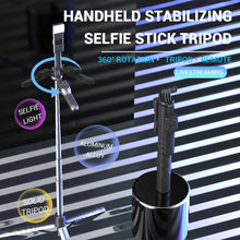 Load image into Gallery viewer, 1750mm Wireless Selfie Stick Tripod Stand Foldable Monopod Led Light Smartphones