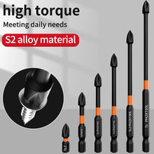 Load image into Gallery viewer, 6 Cross Screwdriver drill bits set Magnetic Anti Slip quality Extended Hexagonal