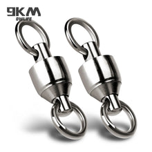 Load image into Gallery viewer, 20~100pack Ball Bearing Swivel Solid Rings Stainless Steel Fishing Connector