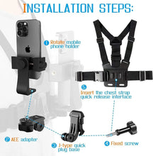Load image into Gallery viewer, 1 PC Adjustable Phone Holder Chest Strap Fixation Bracket Camera Mobile Phone