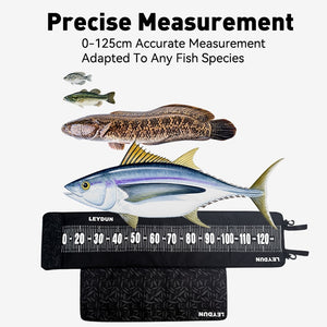 LEYDUN 125cm Fish Measuring Mat Comes with measuring ruler And Padded Kneeling Base