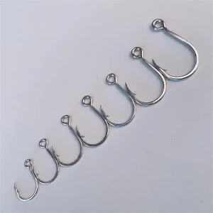 Fishing Hooks stainless Steel circle Perforated single lure hook option