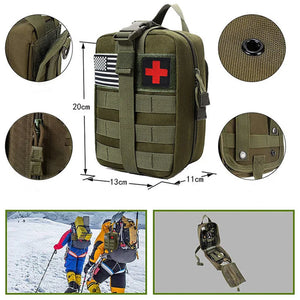 Survival First Aid Kit military Outdoor Emergency Trauma Bag Camping Hiking IFAK