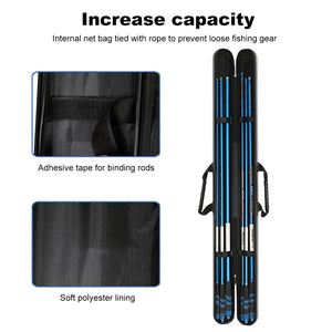 Hard Shell Fishing Rod Bag Portable Fishing Case Waterproof Fishing Pole Carry