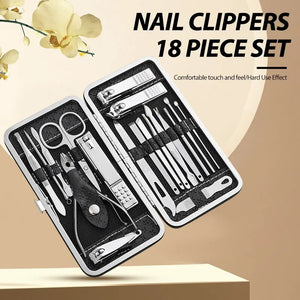 Home Nail Clipper Set 18 Pieces Large Size Dead Skin Pliers Eyebrow Clipper
