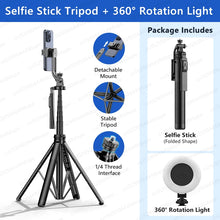 Load image into Gallery viewer, Tripod Smartphone Light Camera Stand Wireless Bluetooth Selfie Stick bracket