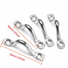 Load image into Gallery viewer, 4Pcs 5mm Stainless Steel Wire Eye Strap Boat Marine Tie Down Fender Hook Canopy