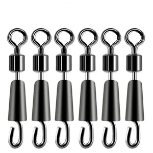 30/50PCS Fishing Swivels Solid Rings Fishing Connector Quick Fast Link Connector