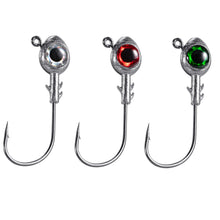 Load image into Gallery viewer, 10pcs Fishing Big Eyes Jig Head Hook Lure for Soft Lure Bait 3D Eyes  5,7,10,14g