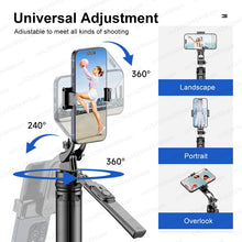 Load image into Gallery viewer, Tripod Smartphone Light Camera Stand Wireless Bluetooth Selfie Stick bracket