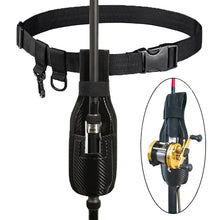 Load image into Gallery viewer, waist rod holder fishing gear accessory with adjustable rod insertion device