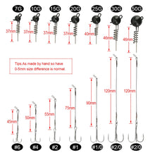 Load image into Gallery viewer, Screwball Jig Head Rig With Stinger Soft plastic Fishing Lures Steel Wire Treble