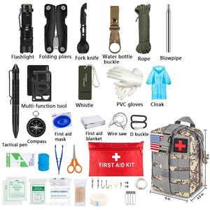 Survival first aid kit Military Full Set Outdoor Gear Emergency Kits Trauma Bag