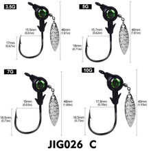 Load image into Gallery viewer, 5PCS Weighted Fishing Hooks 3.5g-5g-7g-10g Jig Head Hook Spinner Spoon Fishing Tackle