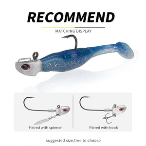 Fishing jig Head Hooks 7g10g14g21g Barbed With Spoon Spinner Soft lure Fishing