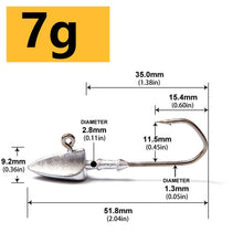 Load image into Gallery viewer, Triangle Head jig Hooks 3.5g 5g 7g 10g 14g 20g fishing hook soft plastic jig Lure Hook Jig Head Fishing Tackle Hooks