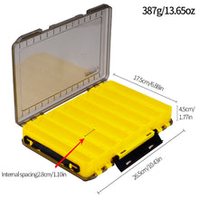 Load image into Gallery viewer, Fishing Tackle Box Lure Storage Multi Compartments Double Sided Open Case Strength Container Baits Accessories