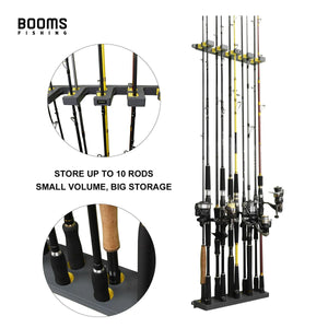 Fishing Rod Holder 10 Rods Vertical and Horizontal on Wall Protect Storage