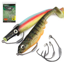 Load image into Gallery viewer, Weighted Swimbait weedless soft plastic Hook 5/0 7/0 10/0 Heavy Duty Wide Gap