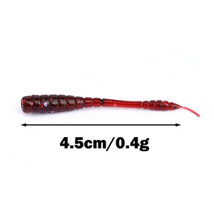20pcs 4.5cm Soft jerk tail fishing Lure Pin Tail Bait Silicone Fishing Tackle