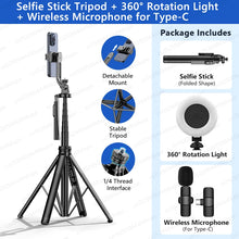 Load image into Gallery viewer, Tripod Smartphone Light Camera Stand Wireless Bluetooth Selfie Stick bracket