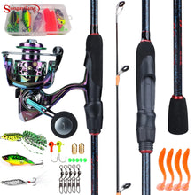 Load image into Gallery viewer, Fishing Rod Reel traveller Combo 1.8-2.4m 5 Sections Spinning Reel and 5.2:1 Gear Ratio 1000-3000 Series