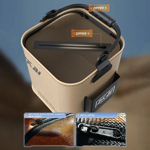 8L/13L Foldable Fishing Bucket Outdoor live tank Fish Bucket Large Capacity