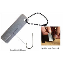 Load image into Gallery viewer, Fishing Hook Sharpener Portable Diamond Stone Tools Knife Whetstone Keychain  Fishing Accessories