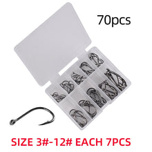 Load image into Gallery viewer, Fishing Hooks Set plus storage box Carbon Steel Barbed Fish Hooks fishing accessories