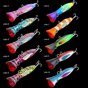 Poppers Sea surface Fishing Lure 165mm 82g Floating big Hard Bait Z Shaped