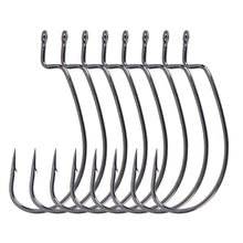 Load image into Gallery viewer, 10pcs/lot High-carbon Steel Fishing Hooks Lead Jig Head 1/0-4/0# Hooks weedless For Soft Bait Tackle High Quality Accessories