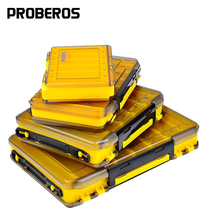 Fishing Tackle Box Lure Storage Multi Compartments Double Sided Open Case Strength Container Baits Accessories